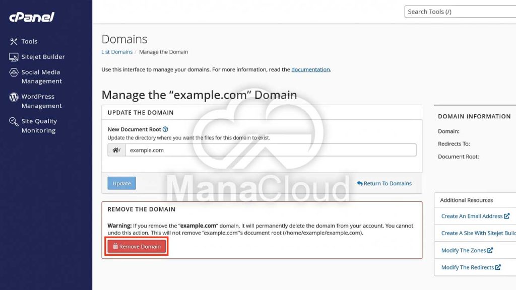 آموزش حذف ادان دامین