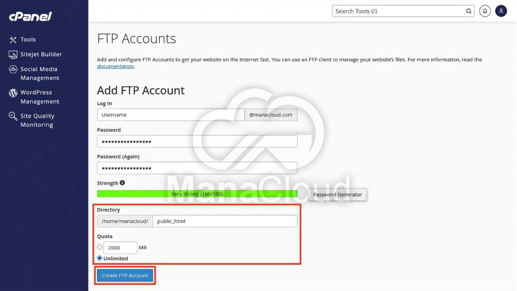 تعیین مسیر دسترسی Directory