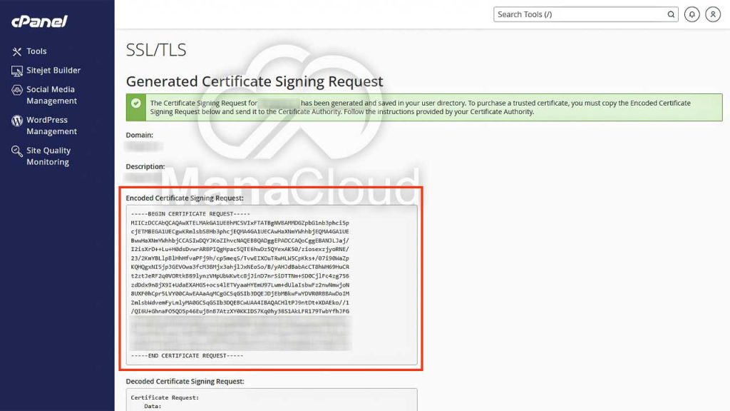 ایجاد فایل CSR