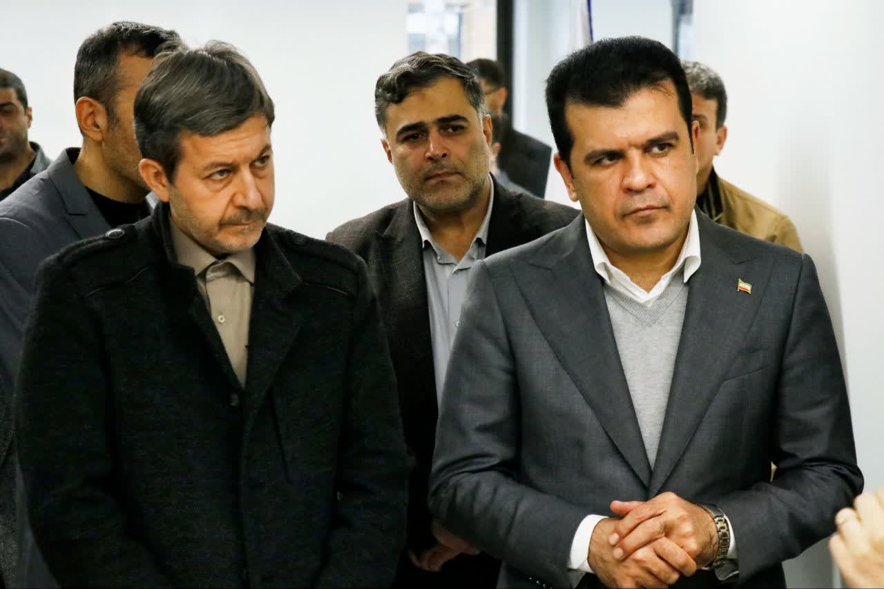 حضور دکتر حسین افشین و دکتر مهدی جمالی نژاد در مراسم افتتاح ساختمان هوش مصنوعی
